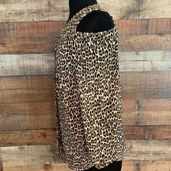 ‎Chico leopard cold shoulder blouse, Chico’s 0 - Picture 6 of 8